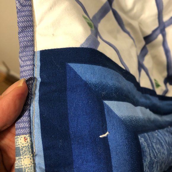 Project Linus handmade child blue quilted patchwork  blanket - Picture 5 of 10